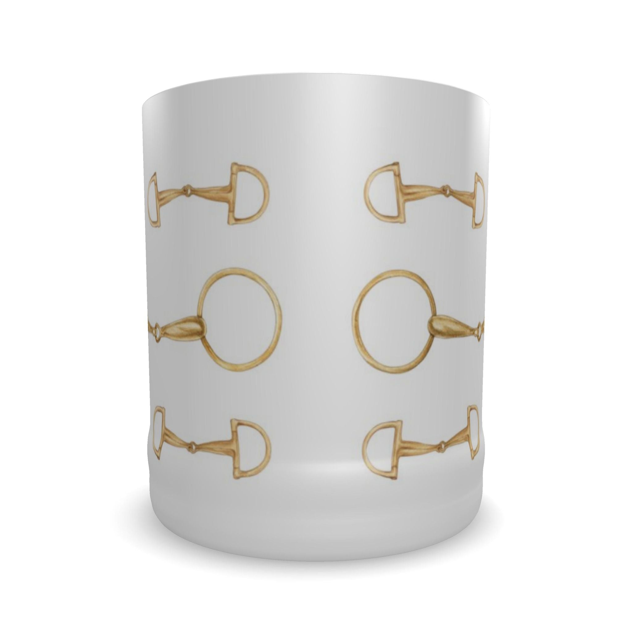Gold Bit Frosted Crystal Whiskey Glass