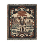 Real Cool Company Longhorn Heritage Woven Cotton Blanket