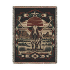 Real Cool Company Longhorn Heritage Woven Cotton Blanket