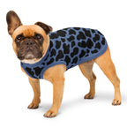 Black & Blue Cow Print Knitted Dog Sweater