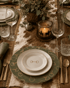 Olive Equestrian Bit Bone China Charger Plate