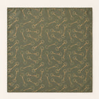 Olive Equestrian Bit Silk Wild Rag