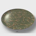 Olive Equestrian Bit Bone China Salad Plate