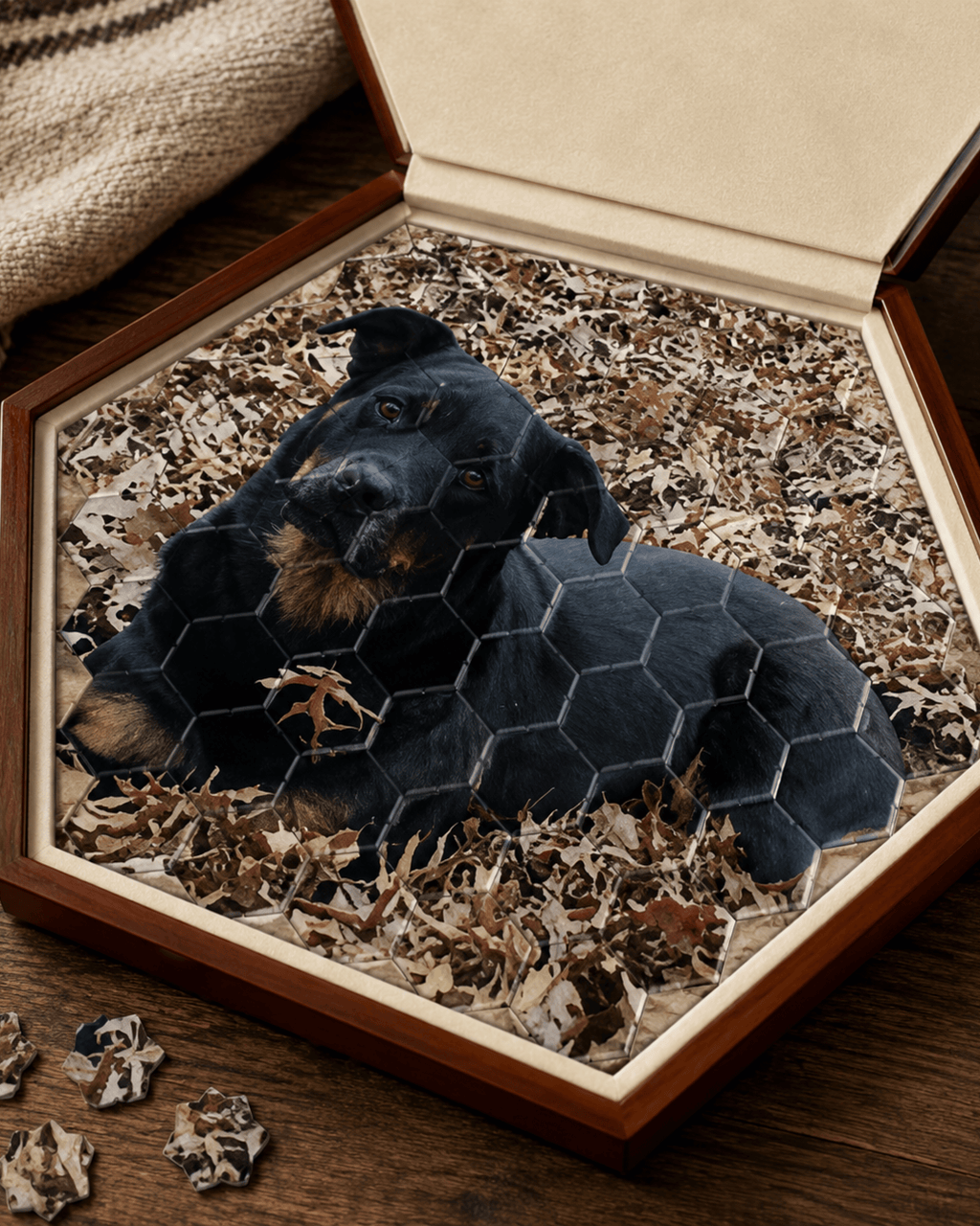 Personalized Ceramic Hexagon Photo Puzzle