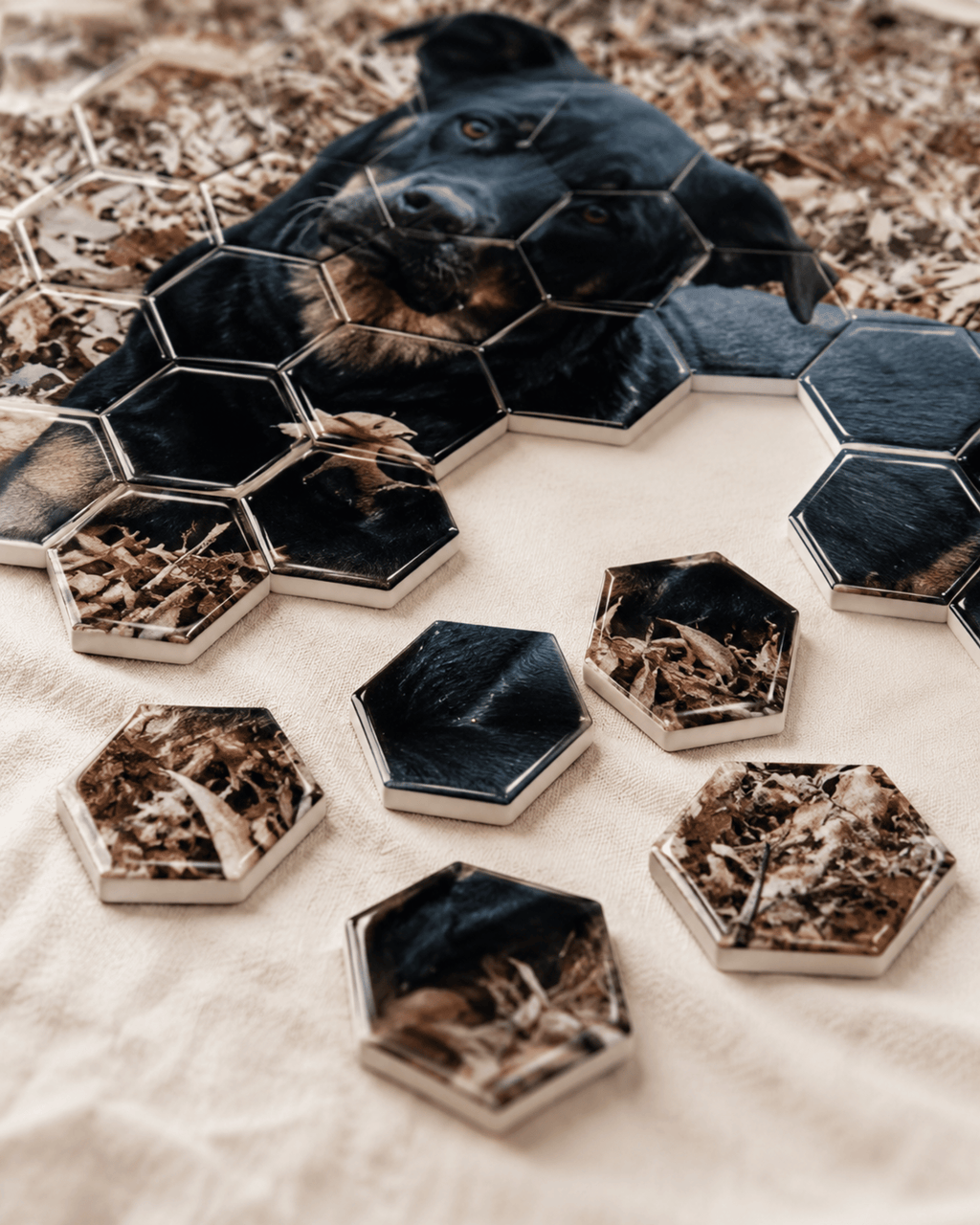 Personalized Ceramic Hexagon Photo Puzzle