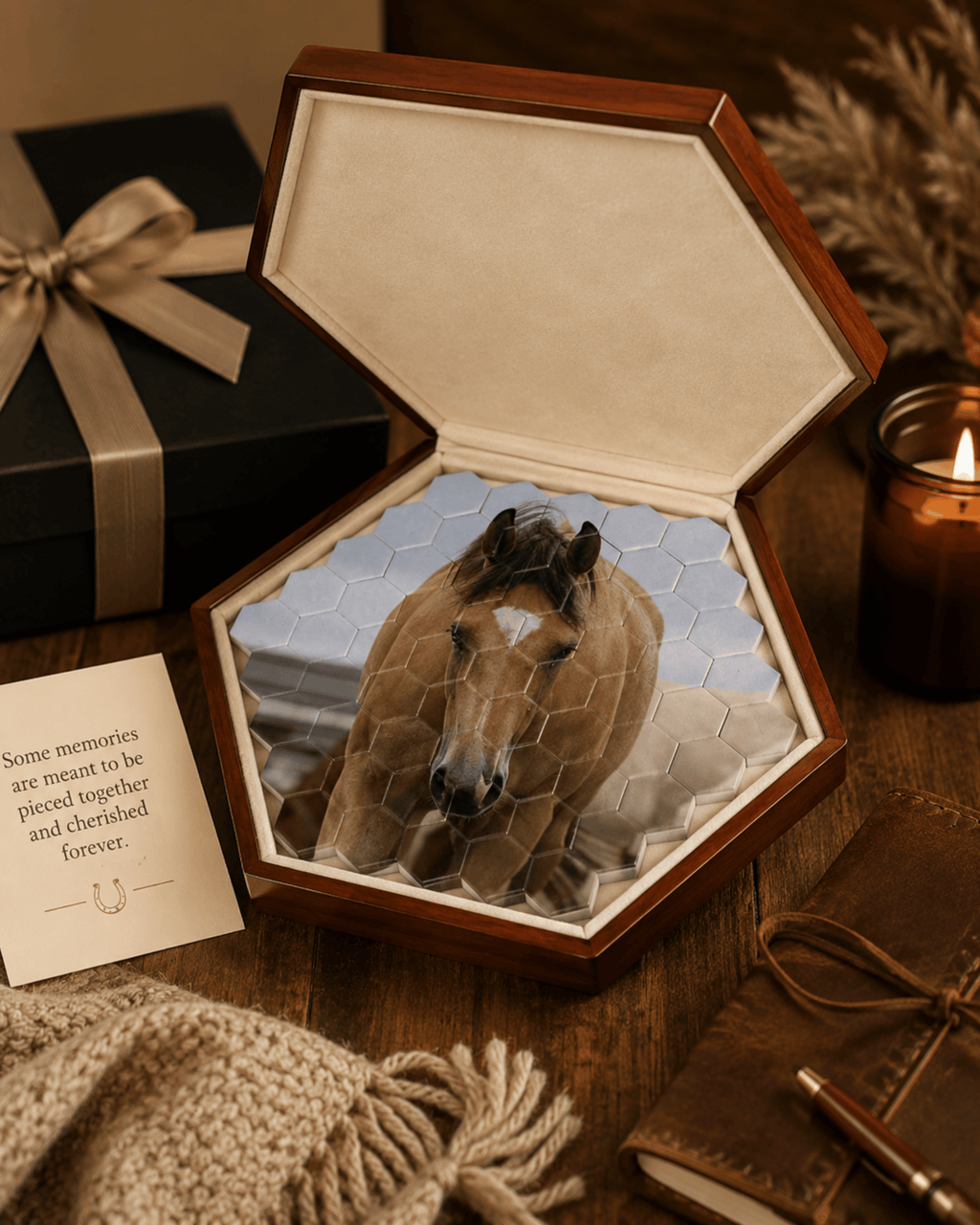 Personalized Ceramic Hexagon Photo Puzzle
