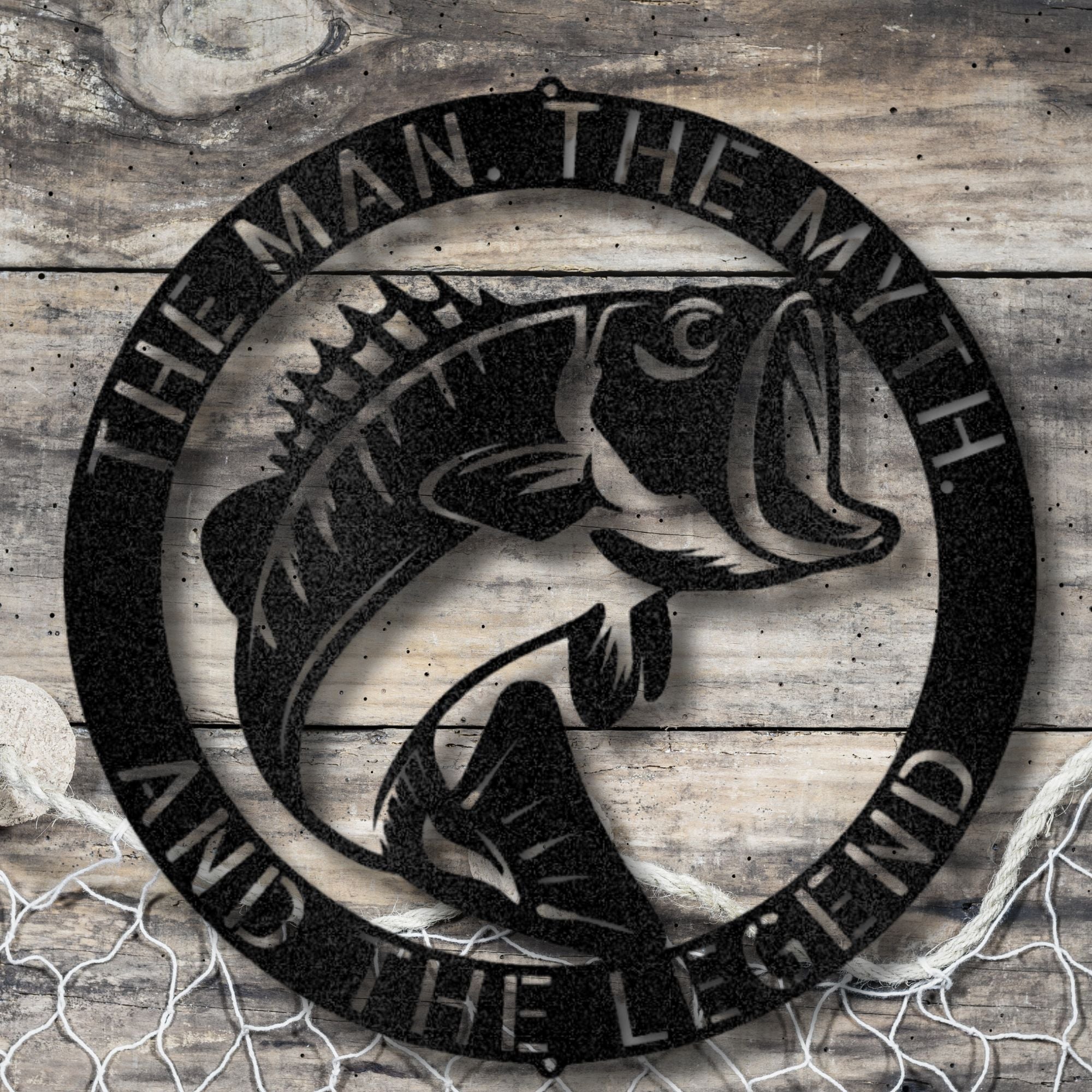 Bass Fish Personalized Custom Metal Art Sign