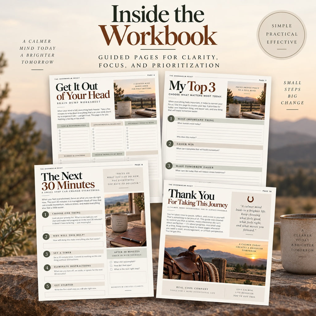 The Overwhelm Reset — 16-Page Printable Workbook