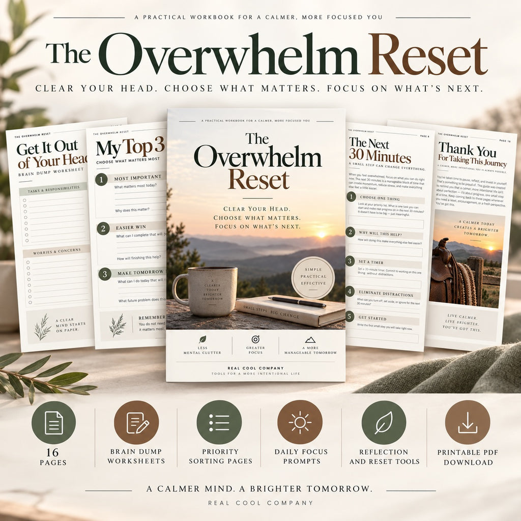 The Overwhelm Reset — 16-Page Printable Workbook