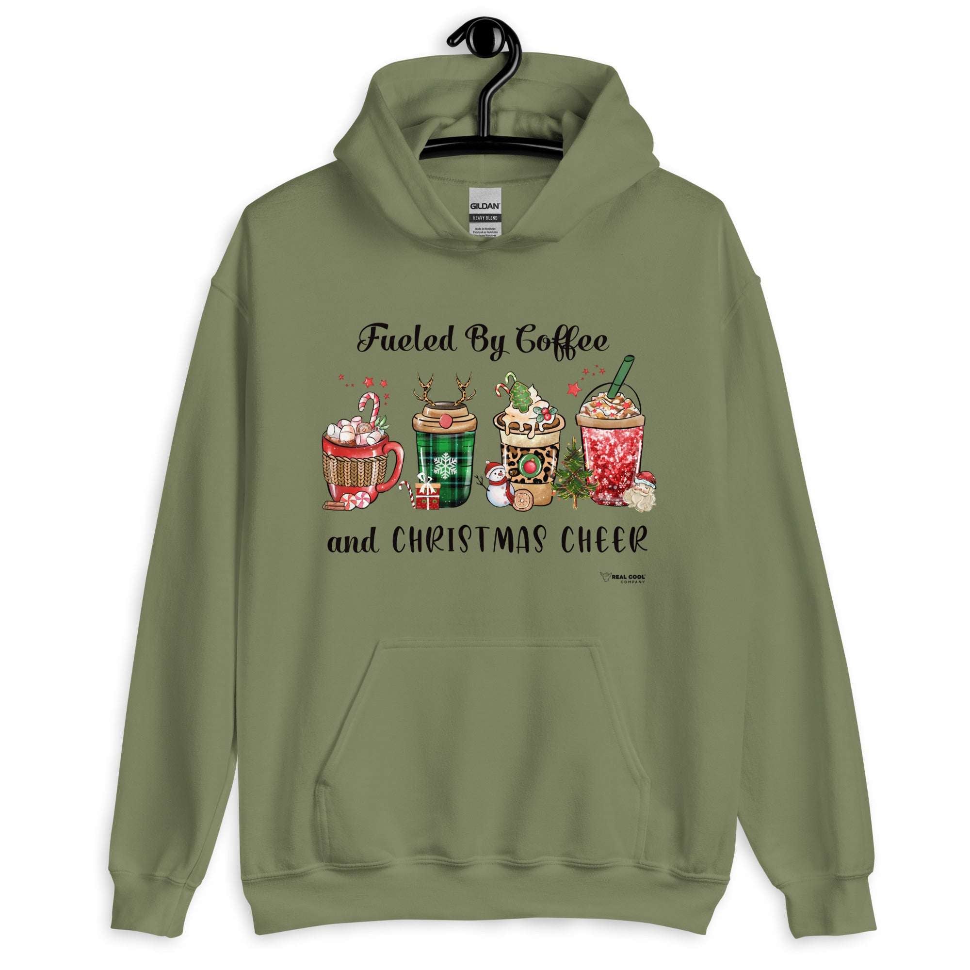 Coffee and Christmas Cheer Hoodie - RealCoolCompany