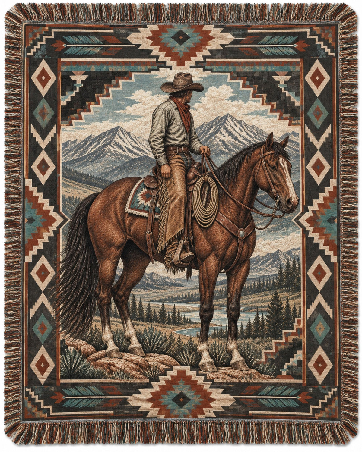 Real Cool Company Heritage Woven Cotton Blanket