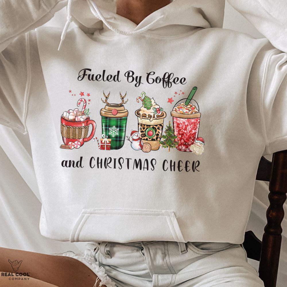 Coffee and Christmas Cheer Hoodie - RealCoolCompany