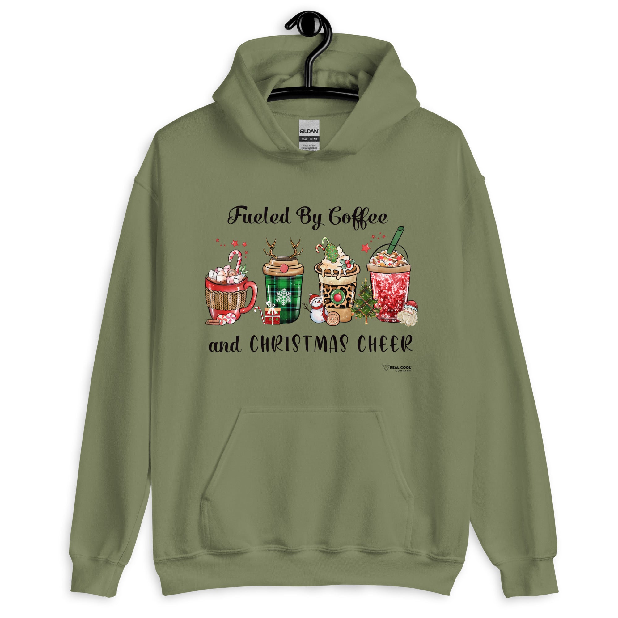 Coffee and Christmas Cheer Hoodie - RealCoolCompany